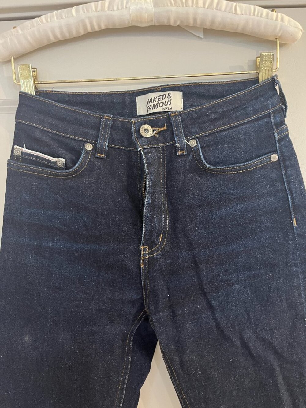 Naked & Famous Japanese Denim Jeans | dark Indigo | Size 27 (non stretch)